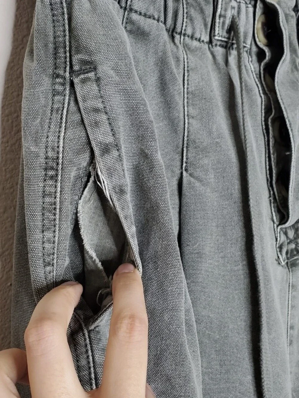 Free People Margate Olive Green High Rise Paperbag Pleated Trouser Pants